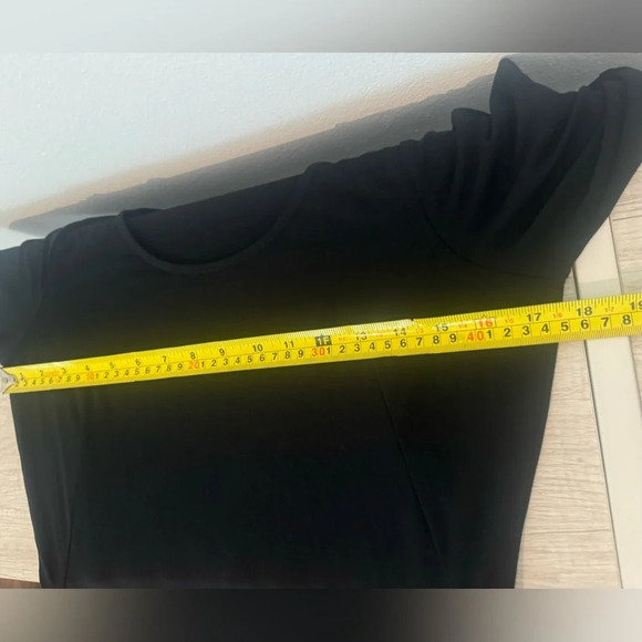 Betabrand Black 72 HR Jersey Half Sleeve Dress Knee Length Pockets Size Medium - Picture 7 of 10